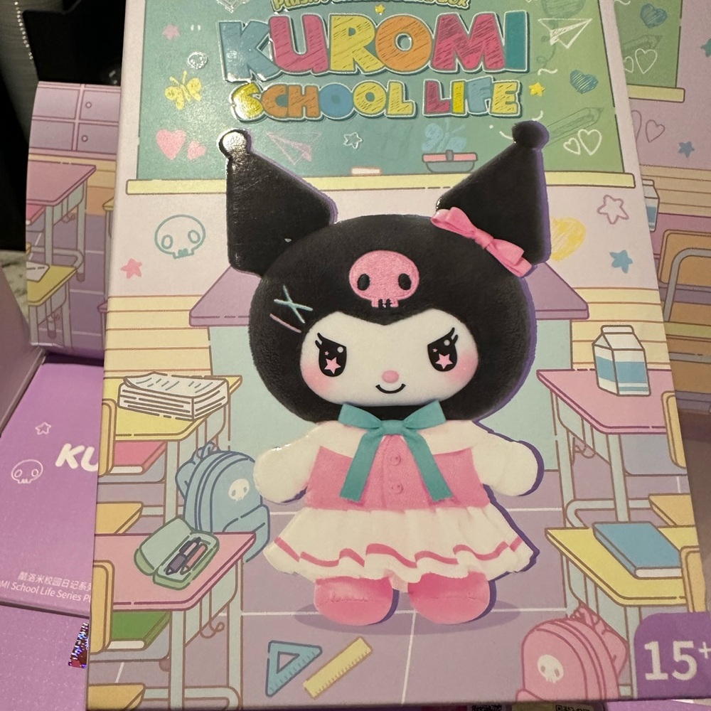 Top Toy Sanrio Kuromi School Life Series Vinyl Plush Keychain